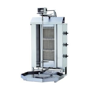 aparat shaorma / kebab pe gaz – 5 arzătoare, motor sus